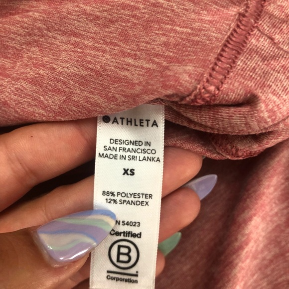 NWOT Athleta Utempo Top, Eros Pink - Picture 6 of 10